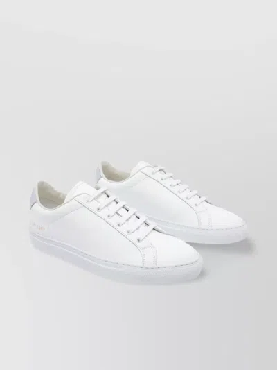 Common Projects Logo Leather Low Top Sneakers