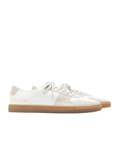 Common Projects Panelled Leather Sneakers In White