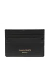 Common Projects Logo-stamo Leather Cardholder In Black