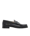 Common Projects Black Leather Loafers In Black