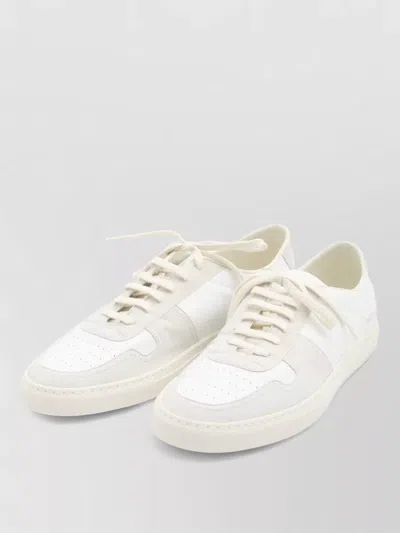 Common Projects Low Top Nappa Leather Suede Sneakers In White