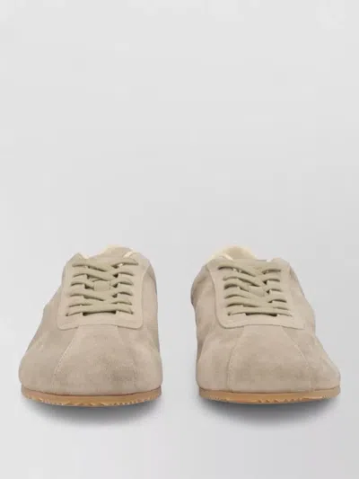 Common Projects Low Top Suede Sneakers Perforated Rubber Sole In Multi