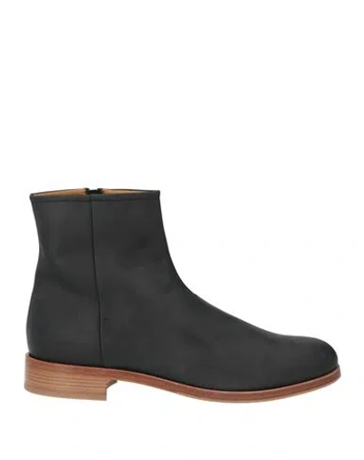 Common Projects Man Ankle Boots Black Size 10 Leather In Gray