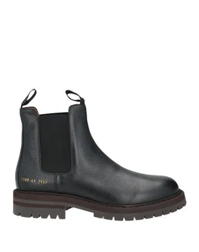 Common Projects Man Ankle Boots Black Size 9 Leather