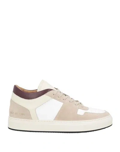 Common Projects Man Sneakers Beige Size 7 Soft Leather In Neutral