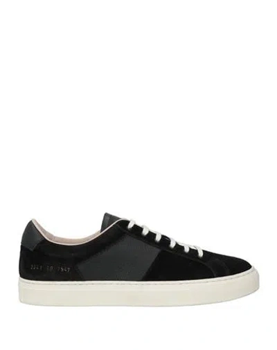 COMMON PROJECTS COMMON PROJECTS MAN SNEAKERS BLACK SIZE 7 SOFT LEATHER