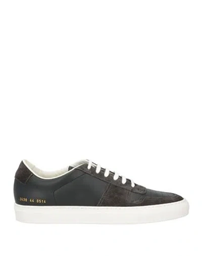 Common Projects Man Sneakers Charcoal Size 11 Leather In Gray