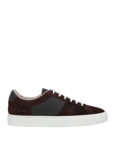 Common Projects Man Sneakers Dark Brown Size 9 Soft Leather