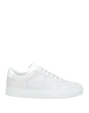 Common Projects Bball Low Bumpy Leather Sneakers In Grey