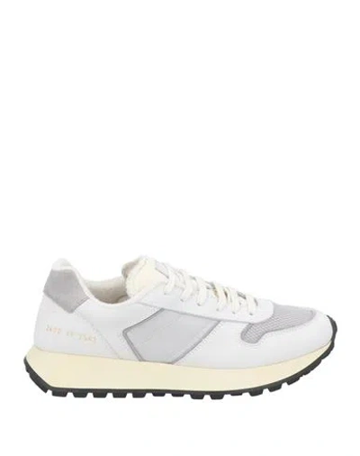 Common Projects Man Sneakers Light Grey Size 8 Leather, Textile Fibers