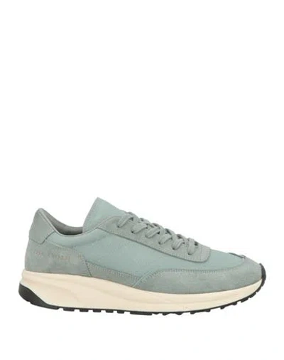 Common Projects Man Sneakers Sage Green Size 12 Leather, Textile Fibers