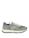Common Projects Man Sneakers Sage Green Size 8 Leather, Textile Fibers In Sage Green