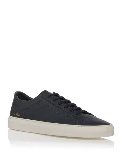 Common Projects Men's Achilles Leather Sneakers In Blue