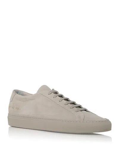 Common Projects Men's Achilles Premium Suede Sneakers In Neutral