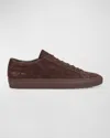 Common Projects Brown Original Achilles Suede Sneakers In Moka 3625