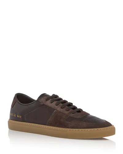 Common Projects Men's Bball Duo Sneakers In Brown