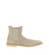 Common Projects Elasticated-panels Leather Boots In Beige
