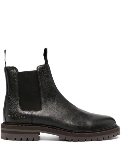Common Projects Men's Brown Leather Chelsea Boots For Fw23