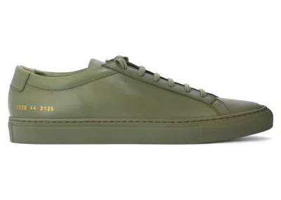 Pre-owned Common Projects Men's  Achilles Low Sneakers In Moss