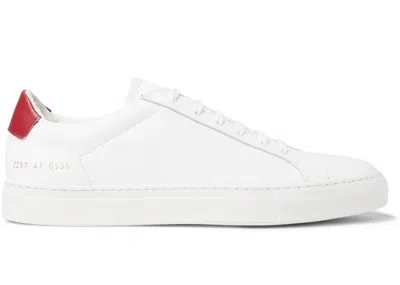 Pre-owned Common Projects Men's  Achilles Retro Sneakers In White/red