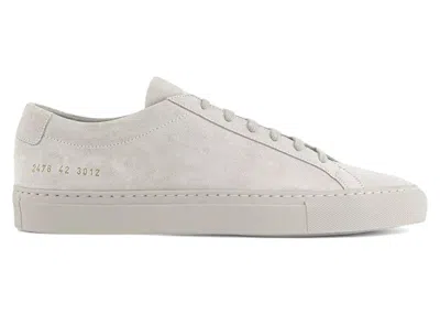 Pre-owned Common Projects Men's  Original Achilles Tonal Suede Sneakers In Carta