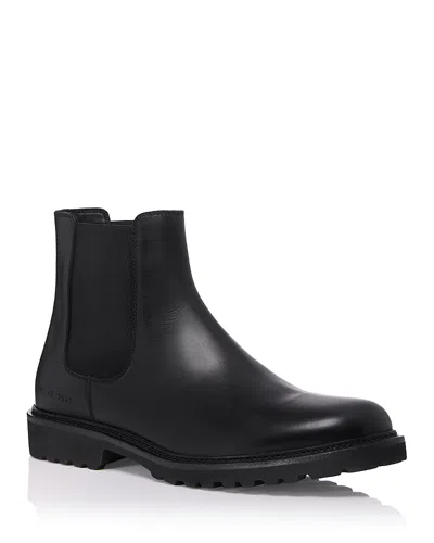 Common Projects Men's Leather Chelsea Boots In Black