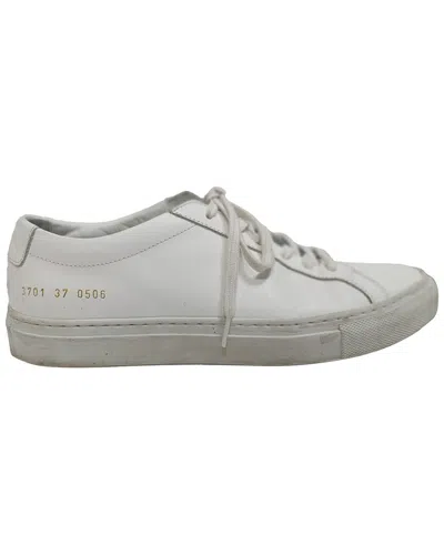 Pre-owned Common Projects Men's Leather Original Achilles Sneaker (authentic Pre-loved) In White
