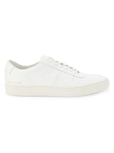 Common Projects Men's Perforated Leather Low Top Sneakers In White