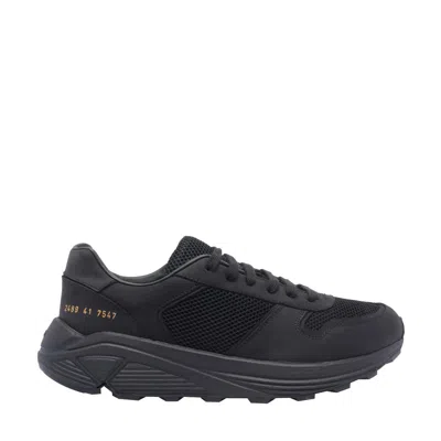 Common Projects Men Premium Runner Sneakers In Black