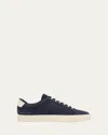 Common Projects Men's Retro Oiled Suede Low-top Sneakers In Blue