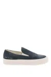 COMMON PROJECTS SUEDE SLIP-ON SNEAKERS WITH GOLD-TONE NUMBER PRINT FOR MEN
