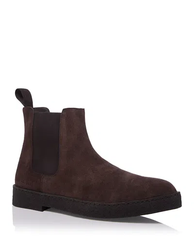 Common Projects Men's Suede Chelsea Boots In Brown