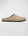 Common Projects Slip-on Suede Clogs In Taupe