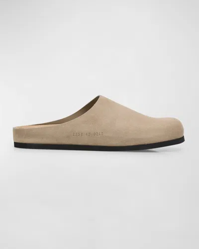 COMMON PROJECTS MEN'S SUEDE CLOGS