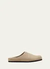 Common Projects Slip-on Suede Clogs In Taupe
