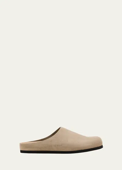 COMMON PROJECTS MEN'S SUEDE CLOGS