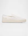 Common Projects Men's Suede Slip-on Sneakers In 0506 - White