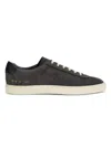 Common Projects Men's Tennis Nubuck Sneakers In Black