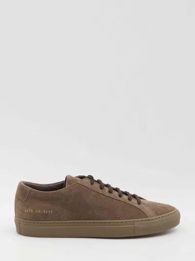 Common Projects Men Tonal Achilles Sneakers In Brown