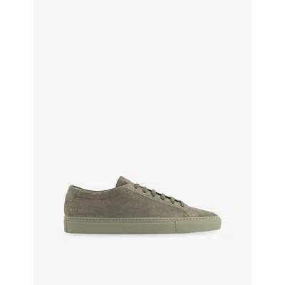 Common Projects Mens Achilles Premium Suede Trainers Moss Suede