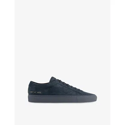 Common Projects Mens Achilles Premium Suede Trainers Navy Suede
