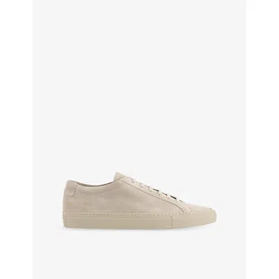 Common Projects Mens Achilles Premium Suede Trainers Warm Grey Suede