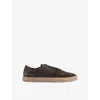 Common Projects Bball Duo Suede-trimmed Leather Sneakers In Dark Brown