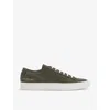 Common Projects Mens Achilles Contrast Bumpy Low-top Leather Trainers Moss In Moss