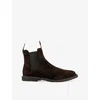 Common Projects Mens Dark Brown Suede Chelsea Boots Eur 42 / 8 Uk In Brown