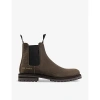 COMMON PROJECTS COMMON PROJECTS MEN'S DARK BROWN WINTER ELASTICATED-PANEL SUEDE CHELSEA ANKLE BOOTS