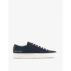 COMMON PROJECTS COMMON PROJECTS MENS NAVY WHITE ACHILLES LOW NUMBER-PRINT SUEDE LOW-TOP TRAINERS