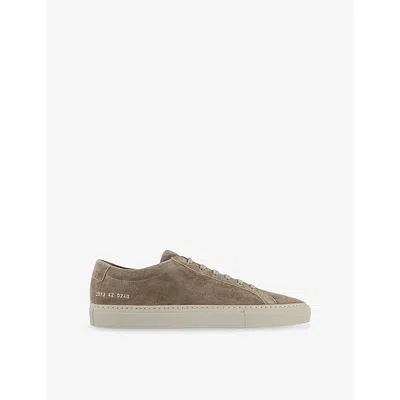 Common Projects Mens Taupe Suede Achilles Premium Suede Trainers Eur 44 / 10 Uk In Multi