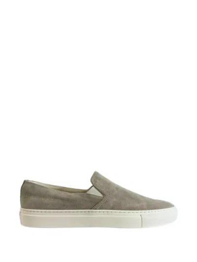 Common Projects Minimal Lace-up Suede Sneakers In Neutral