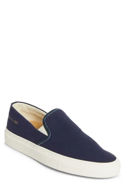 Common Projects Minimal Low Profile Slip-on Sneaker In Blue